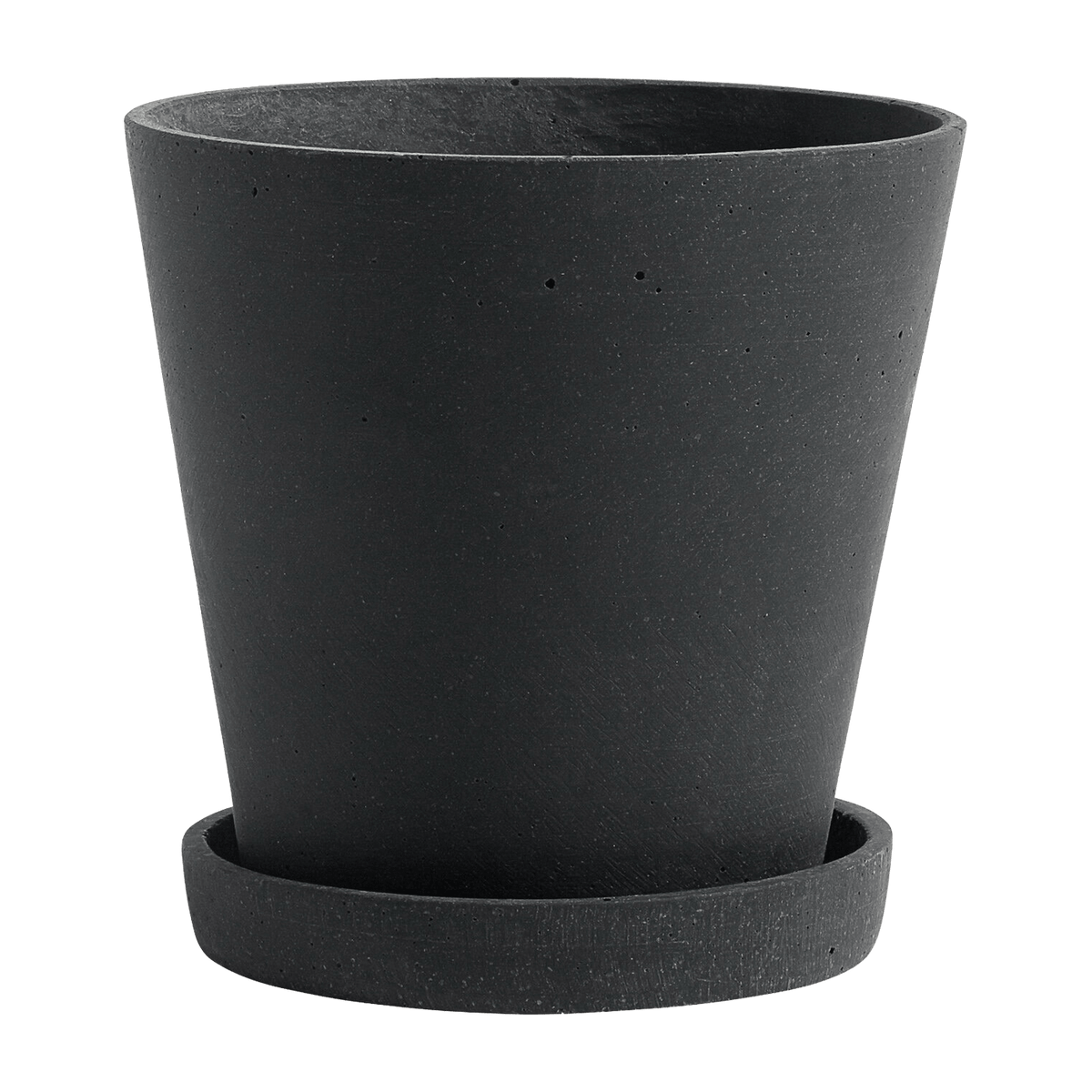 Pot de fleurs avec soucoupe noir M Flowerpot - Hay - The Cool Republic