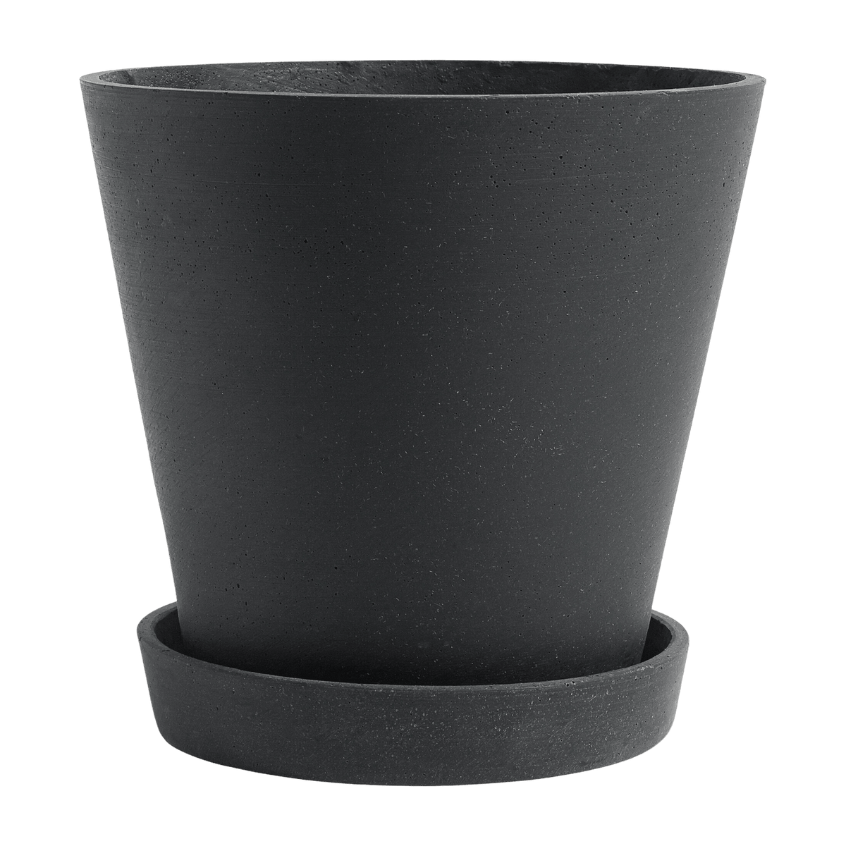 Flower pot with black saucer XL Flowerpot - Hay - The Cool Republic