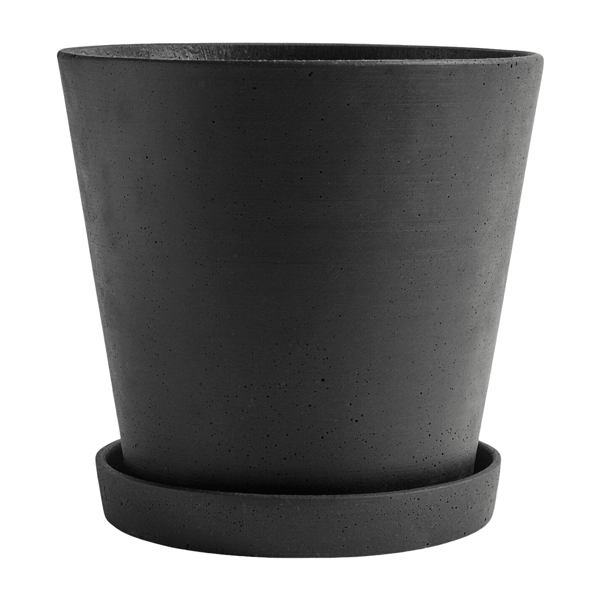Pot de fleurs avec soucoupe noir XXL Flowerpot - Hay - The Cool Republic