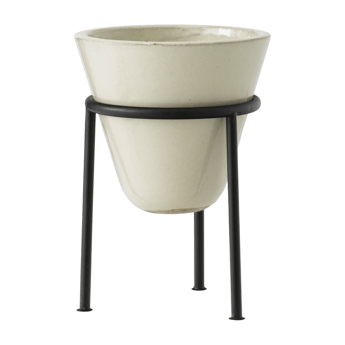 Pot de fleurs en acier ivoire 37 x 25 cm Daiza - Audo - The Cool Republic
