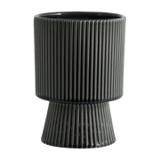 Pot de fleurs en grès gris foncé 22 cm Mull - Nordal - The Cool Republic
