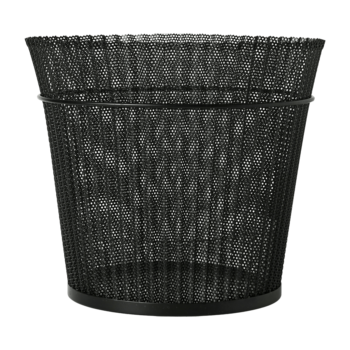 Pot de fleurs en tôle perforée noire 27 cm Matégot - Gubi - The Cool Republic