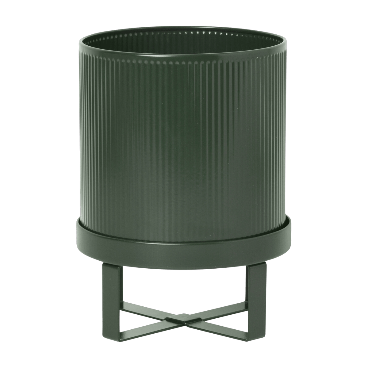 Pot de jardinage en acier vert foncé 18 x 24 cm Bau - Ferm Living - The Cool Republic