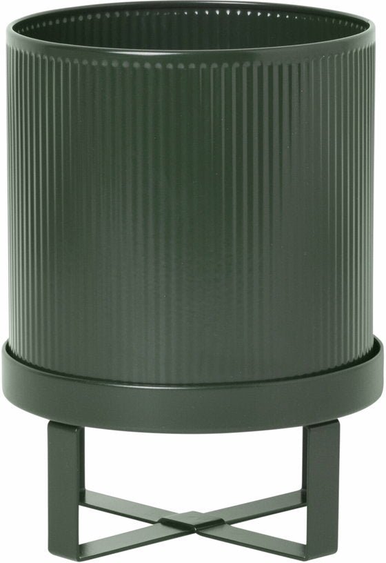 Pot de jardinage en acier vert foncé 18 x 24 cm Bau - Ferm Living - The Cool Republic