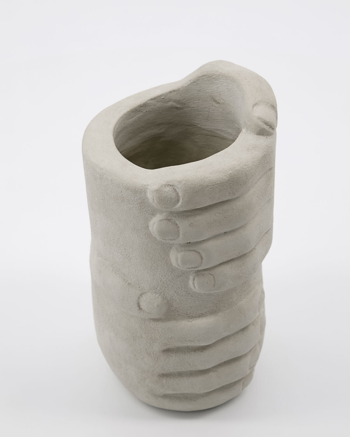 Pot de rangement en faïence gris 10x18cm Handy - House Doctor - The Cool Republic
