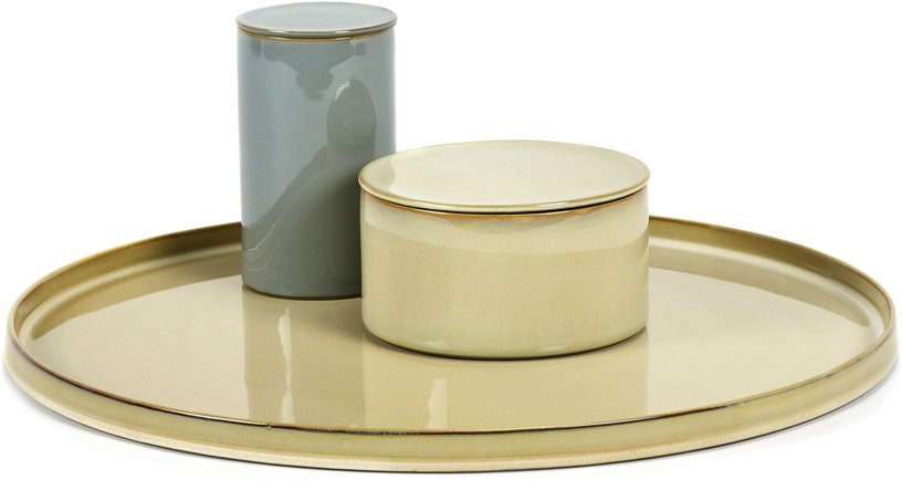 Pot de rangement en grès beige 13cm - Serax - The Cool Republic