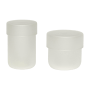 Pot de stockage en verre dépoli taille S (lot de 2) Pop - Hübsch - The Cool Republic
