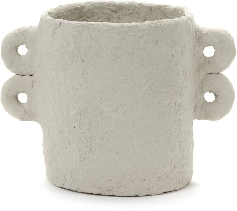 Pot décoratif en papier mâché blanc Earth - Serax - The Cool Republic