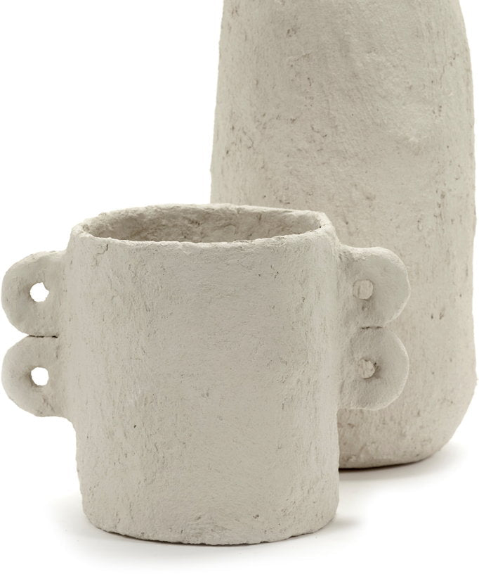 Pot décoratif en papier mâché blanc Earth - Serax - The Cool Republic