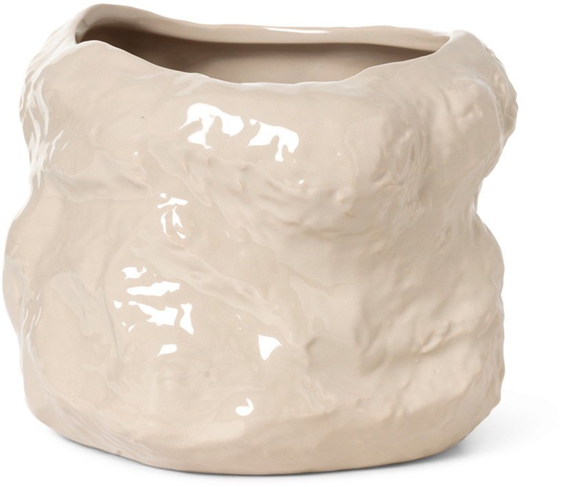 Pot écru en grès Tuck - Ferm Living - The Cool Republic