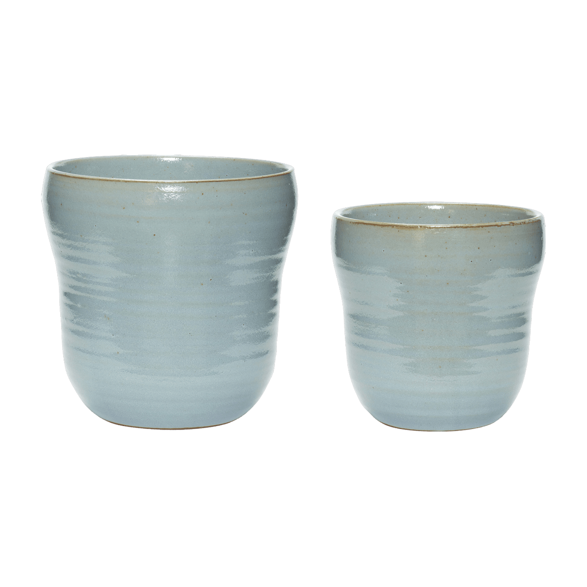 Care Pots Blue (Set Of 2) - Hübsch - The Cool Republic