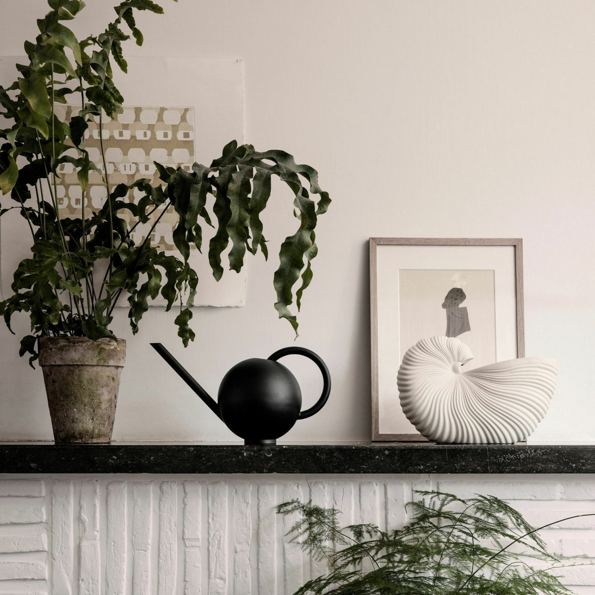 Pot en grès écru coquillage - Ferm Living - The Cool Republic