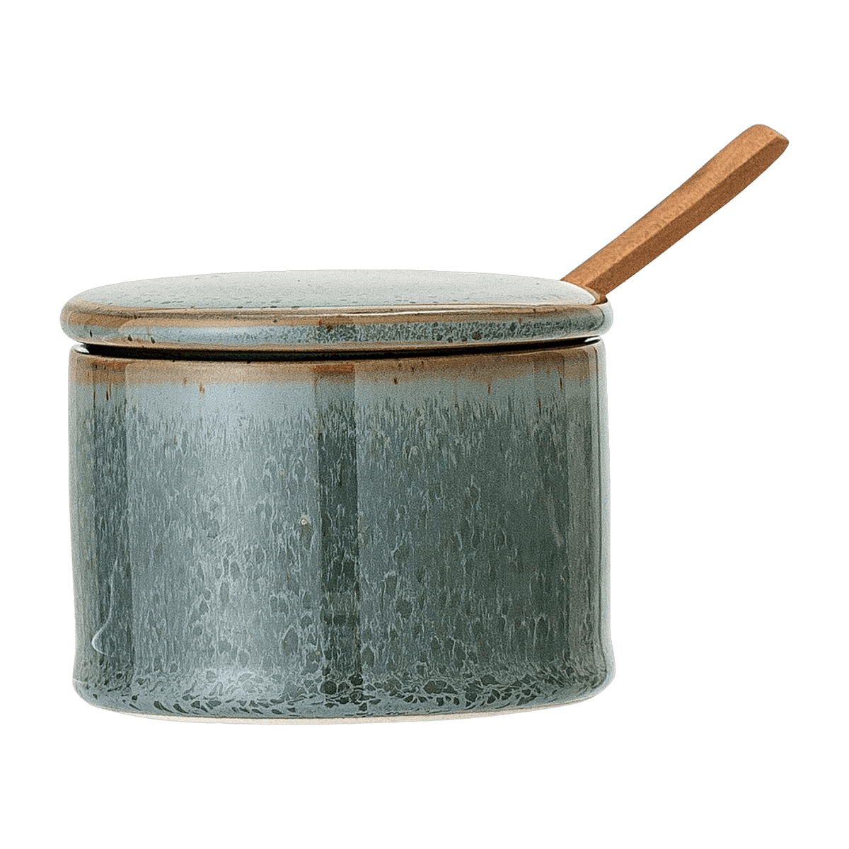 Pot en grès vert avec cuillère en bois Pixie - Bloomingville - The Cool Republic