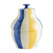 Pot en porcelaine rayé bleu et jaune Sobremesa - Hay - The Cool Republic