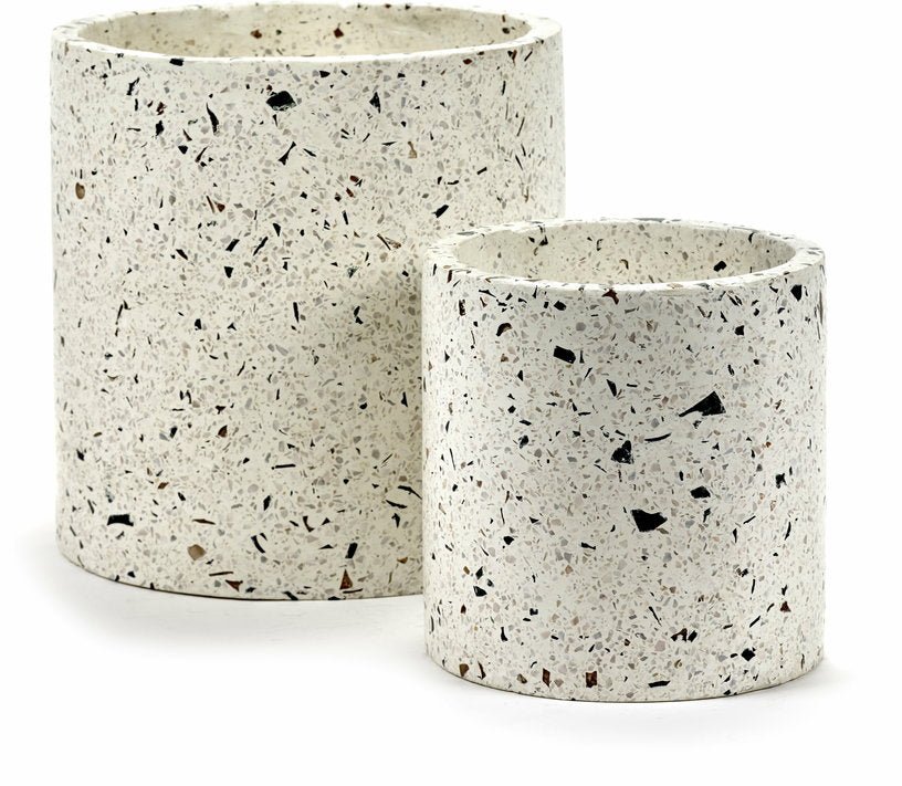 Pot en terrazzo blanc 25cm - Serax - The Cool Republic