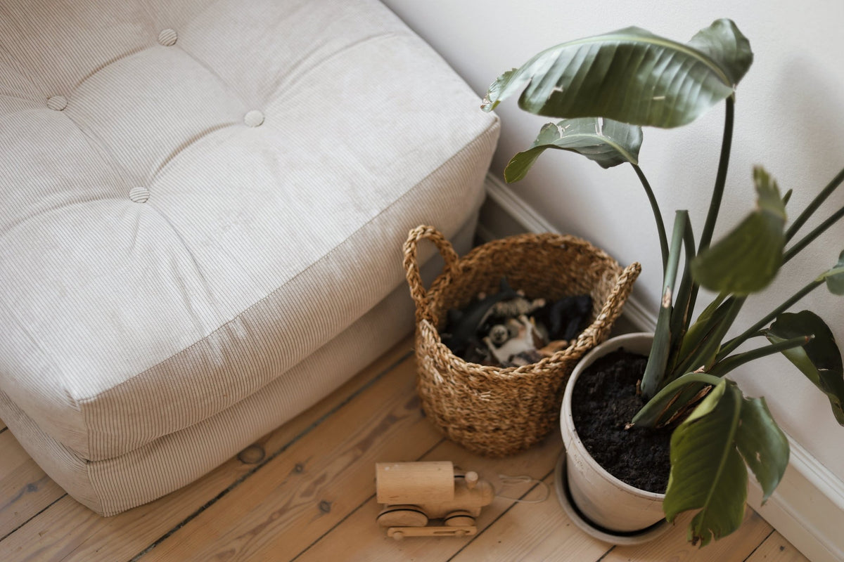 Pouf bleu marine 70x22cm More - Karup Design - The Cool Republic