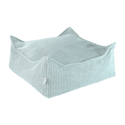 Pouf carré en velours côtelé vert menthe poivrée 60 x 60 cm - Wigiwama - The Cool Republic