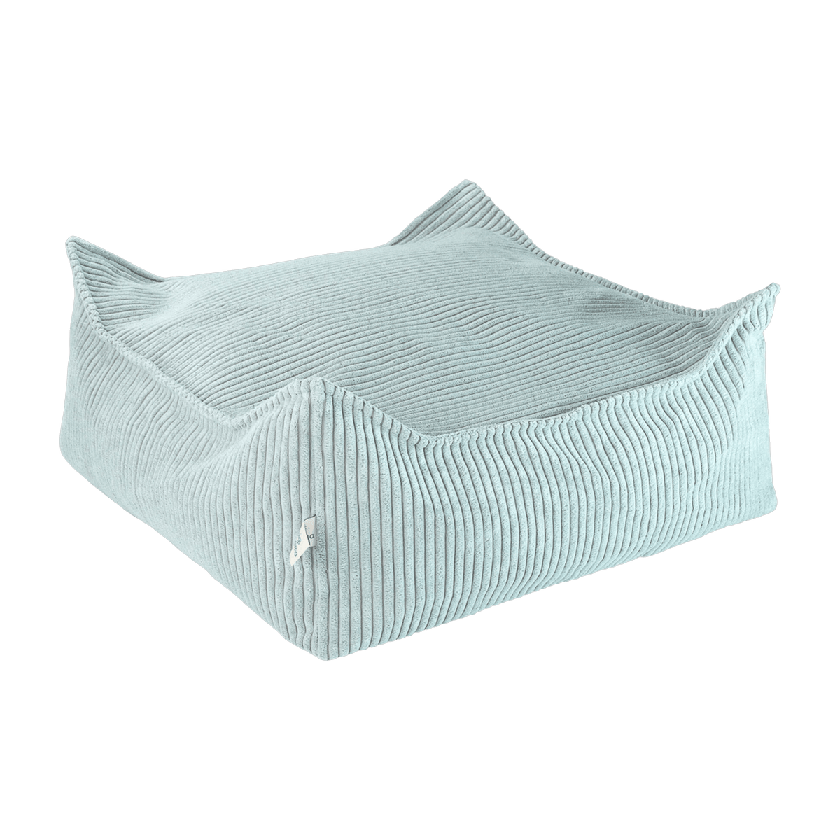 Pouf carré en velours côtelé vert menthe poivrée 60 x 60 cm - Wigiwama - The Cool Republic