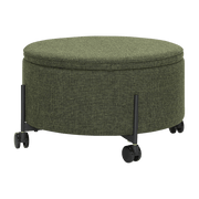 Pouf conteneur en tissu vert 66 cm - Hübsch - The Cool Republic