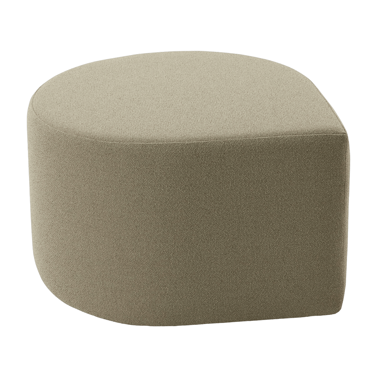 Pouf en bouclé taupe 70 x 60 cm Stilla - AYTM - The Cool Republic