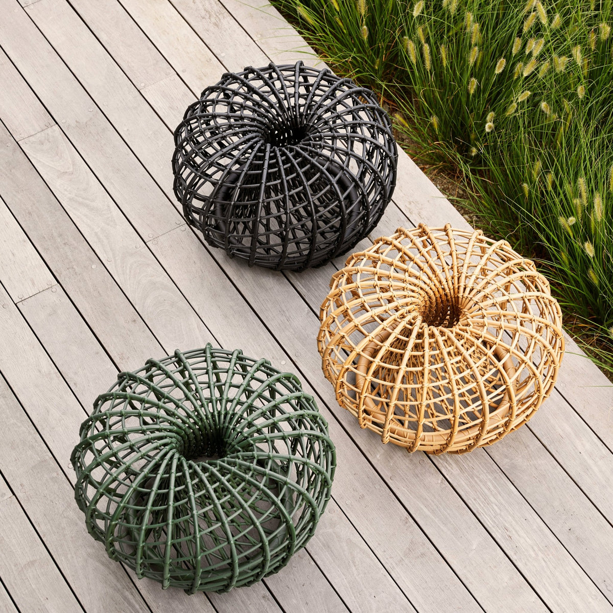 Pouf en cannage naturel Nest - Cane-Line - The Cool Republic
