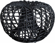 Pouf en cannage noir Nest - Cane - Line - The Cool Republic