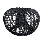 Pouf en cannage noir Nest - Cane-Line - The Cool Republic