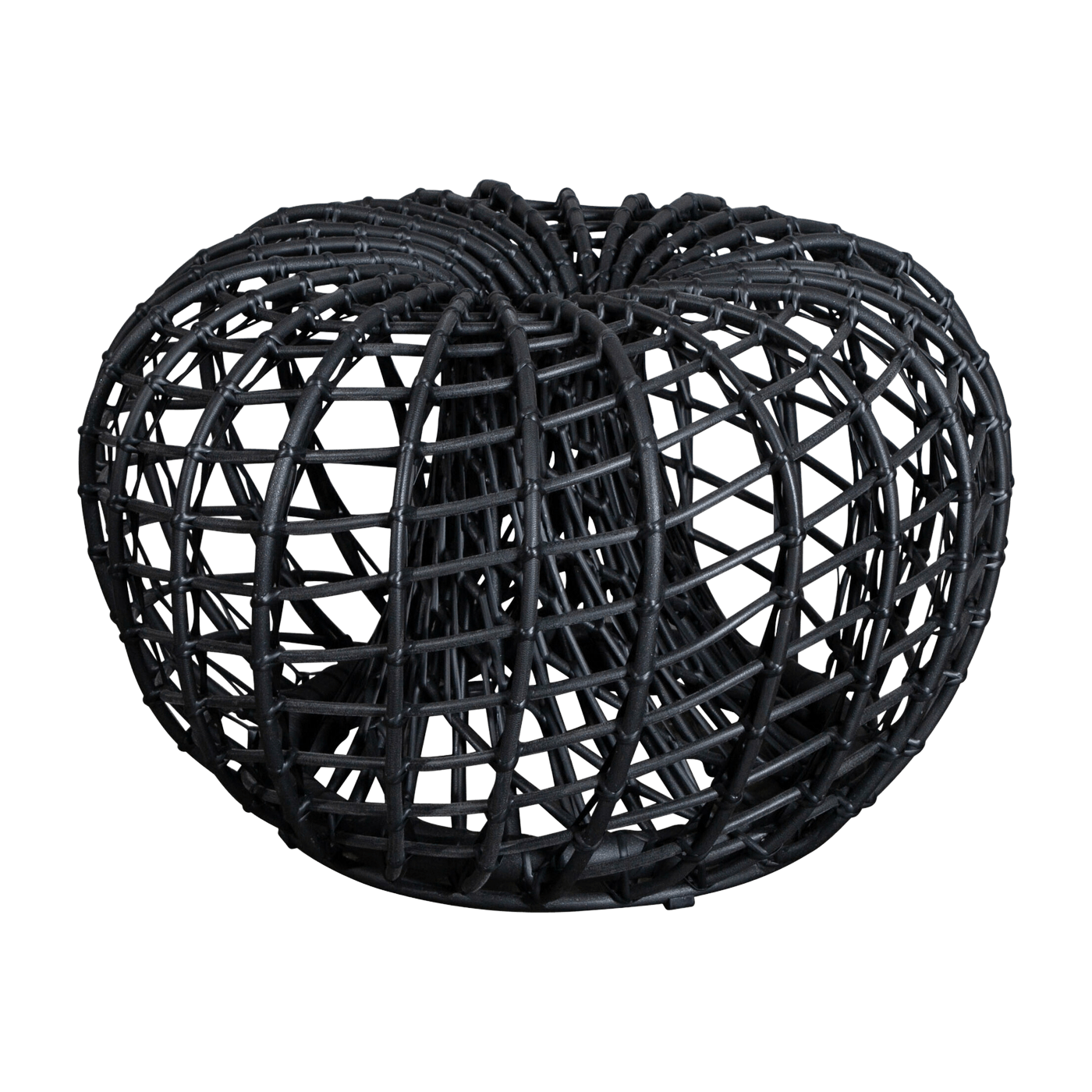 Pouf en cannage noir Nest - Cane-Line - The Cool Republic