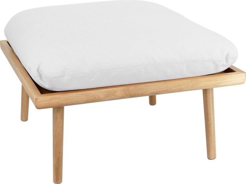 Pouf en chêne avec coussin blanc 71 x 40 cm Lounge Around - UMAGE - The Cool Republic