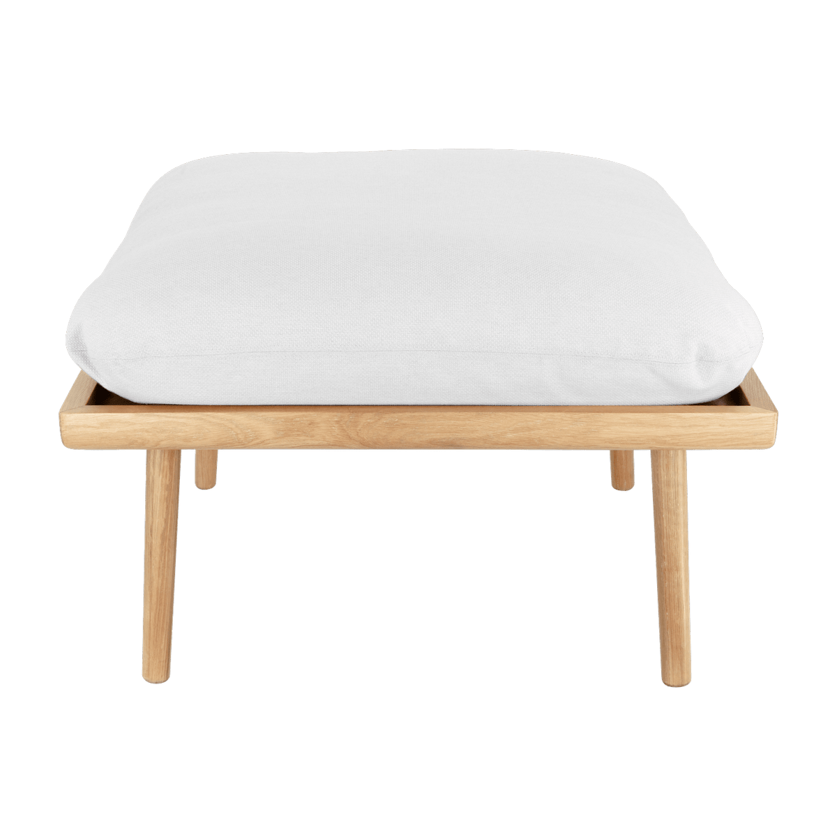 Pouf en chêne avec coussin blanc 71 x 40 cm Lounge Around - UMAGE - The Cool Republic