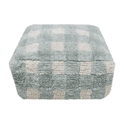 Pouf en coton bleu 40 x 20 cm Vichy - Lorena Canals - The Cool Republic