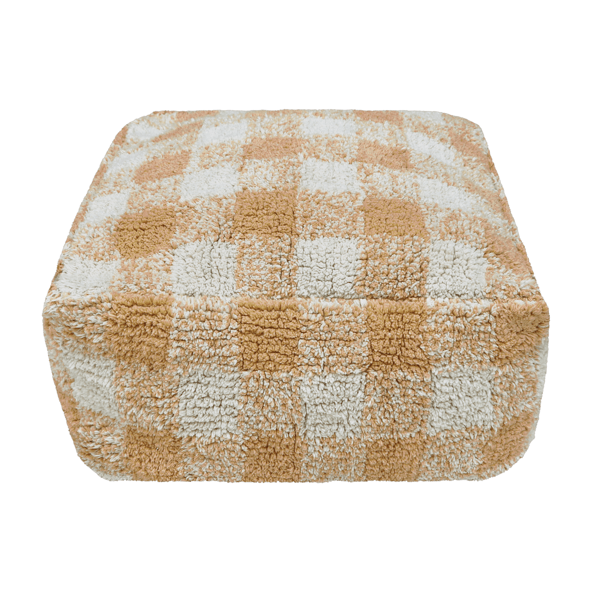 Pouf en coton jaune 40 x 20 cm Vichy - Lorena Canals - The Cool Republic