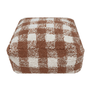 Pouf en coton marron 40 x 20 cm Vichy - Lorena Canals - The Cool Republic