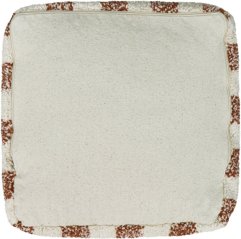 Pouf en coton marron 40 x 20 cm Vichy - Lorena Canals - The Cool Republic