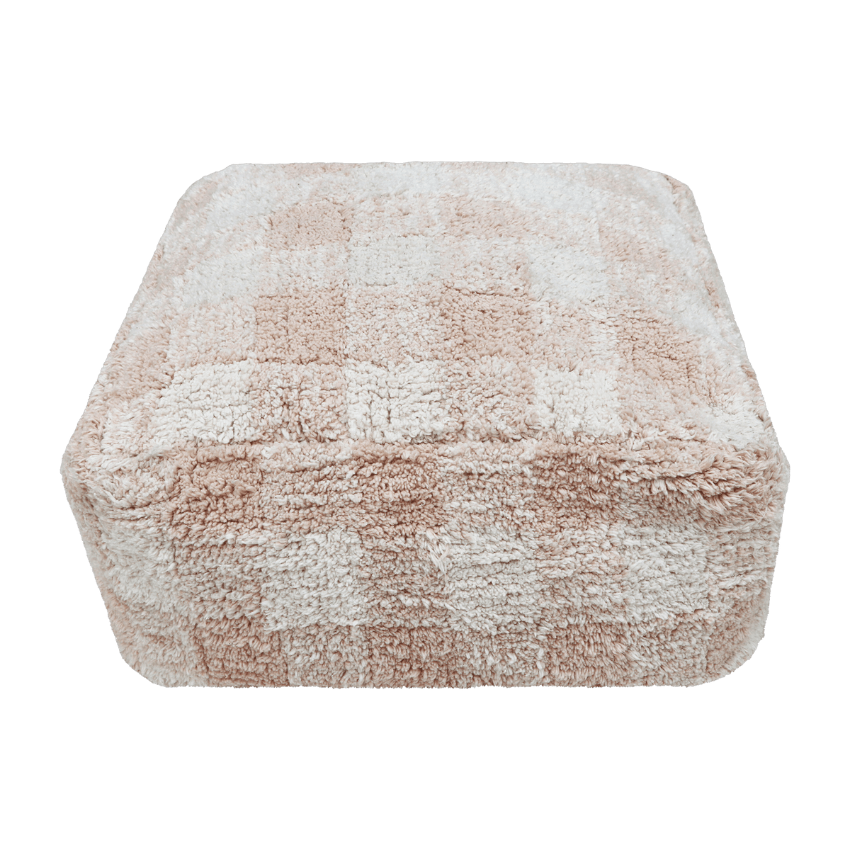 Pouf en coton rose 40 x 20 cm Vichy - Lorena Canals - The Cool Republic