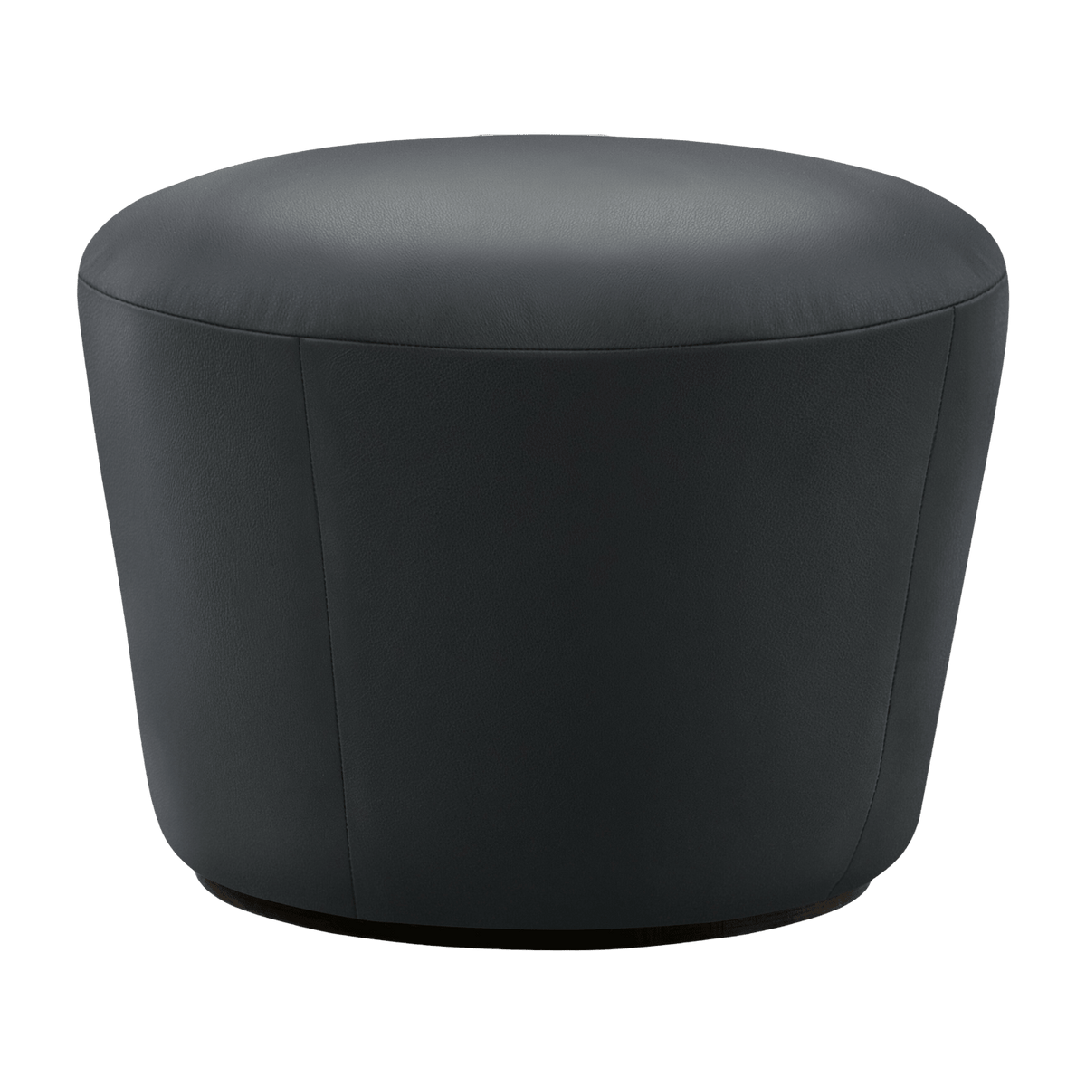 Black leather pouf Naïve - Emko - The Cool Republic