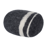 Pouf en laine anthracite marbré L Hugo - myfelt - The Cool Republic