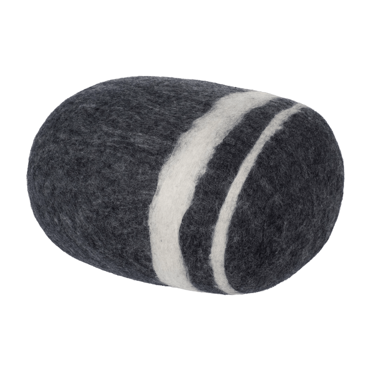 Pouf en laine anthracite marbré L Hugo - myfelt - The Cool Republic