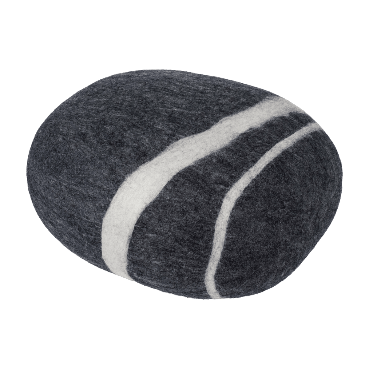 Pouf en laine anthracite marbré XXL Hugo - myfelt - The Cool Republic