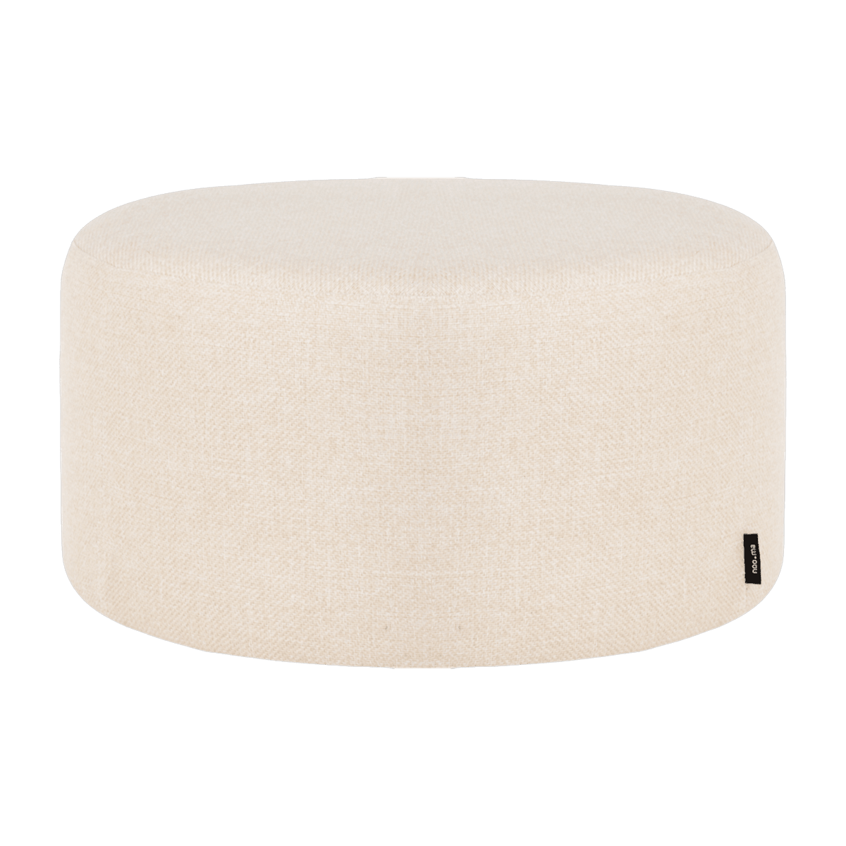 Pouf en laine beige 25 cm Folk - noo.ma - The Cool Republic