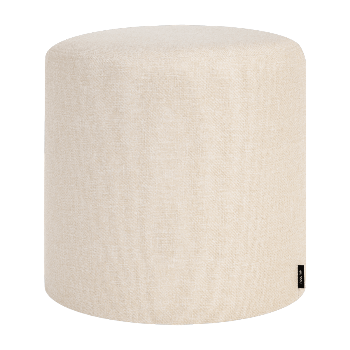 Pouf en laine beige 40 cm Folk - noo.ma - The Cool Republic