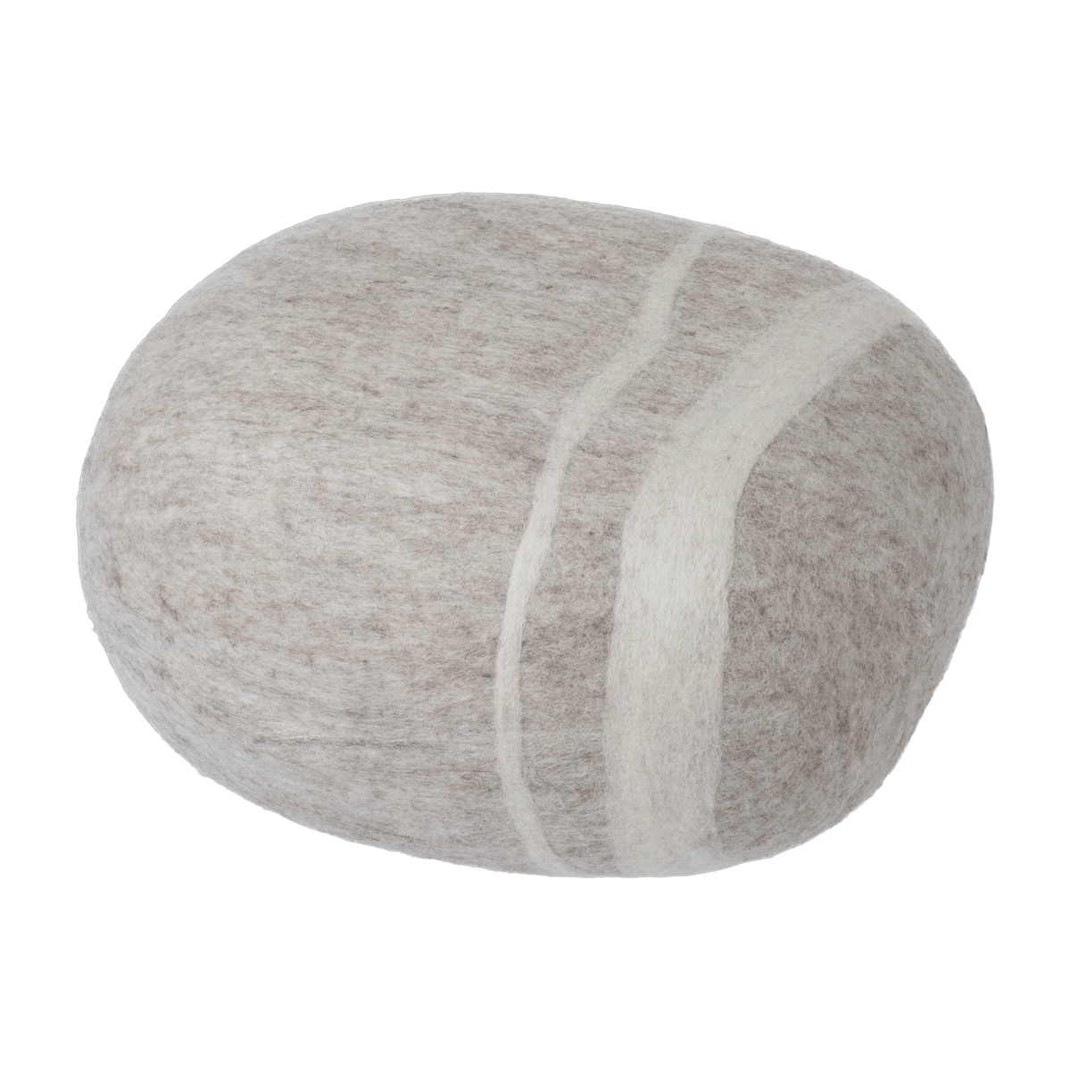 Pouf en laine beige marbré M Béla - myfelt - The Cool Republic