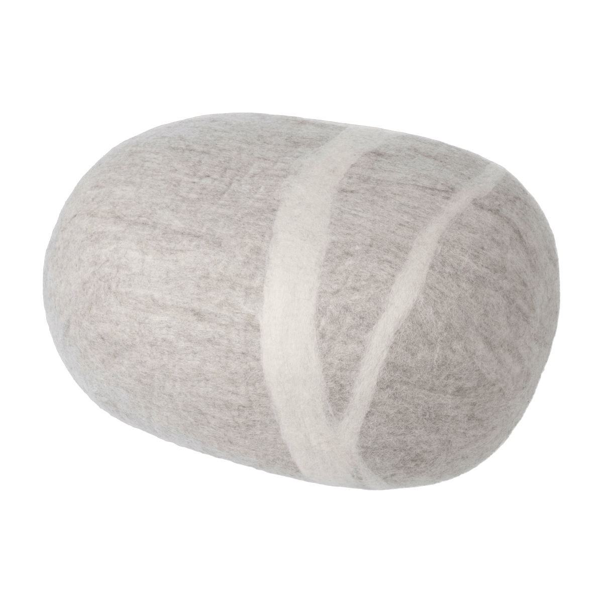 Pouf en laine beige marbré XL Béla - myfelt - The Cool Republic