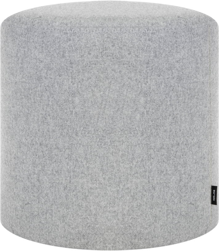 Pouf en laine gris Folk 40 cm - noo.ma - The Cool Republic