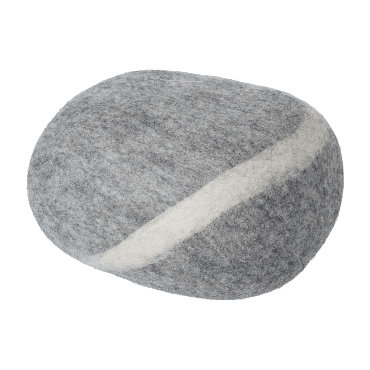 Pouf en laine gris marbré S Carl - myfelt - The Cool Republic