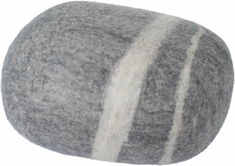 Pouf en laine gris marbré XXXL Carl - myfelt - The Cool Republic