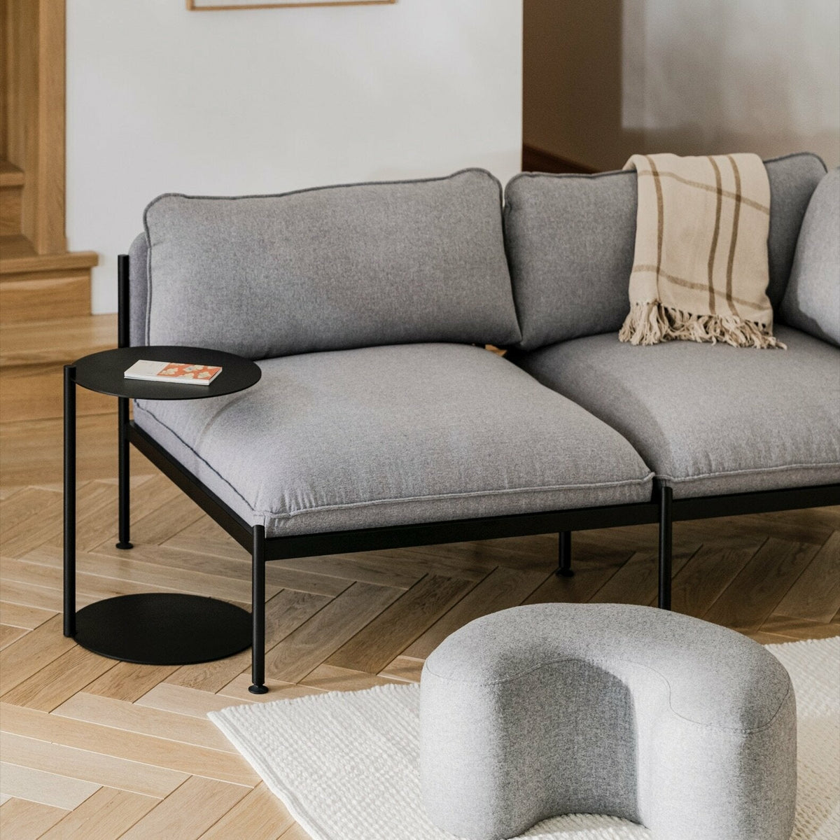 Pouf en laine gris Ü - noo.ma - The Cool Republic