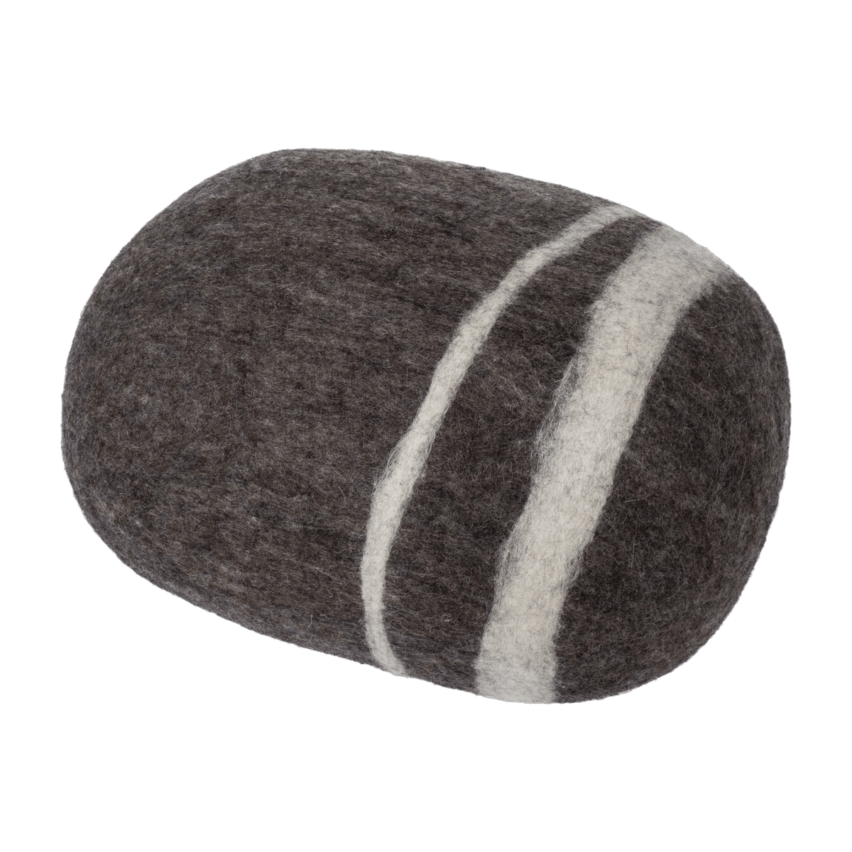 Pouf en laine marron foncé marbré M Oskar - myfelt - The Cool Republic