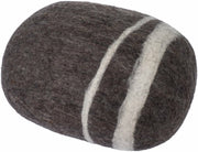 Pouf en laine marron foncé marbré M Oskar - myfelt - The Cool Republic