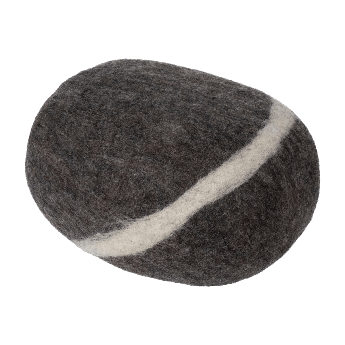 Pouf en laine marron foncé marbré S Oskar - myfelt - The Cool Republic